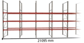 META Portapallet MULTIPAL per 88 pallet, 21095 mm di larghezza, 4 piani di stoccaggio