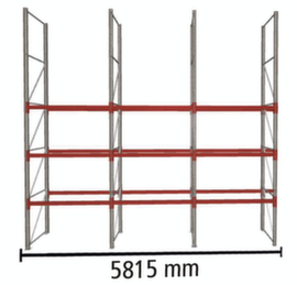 META Portapallet MULTIPAL per 24 pallet, 5815 mm di larghezza, 4 piani di stoccaggio