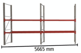 META Portapallet MULTIPAL per 12 pallet, 5665 mm di larghezza, 3 piani di stoccaggio