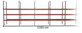 META Portapallet MULTIPAL per 64 pallet, 22365 mm di larghezza, 4 piani di stoccaggio