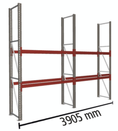 META Portapallet MULTIPAL per 6 pallet, 3905 mm di larghezza, 3 piani di stoccaggio