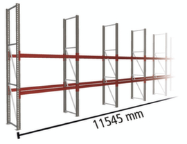 META Portapallet MULTIPAL per 18 pallet, 11545 mm di larghezza, 3 piani di stoccaggio
