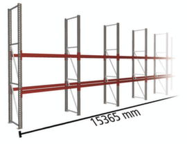 META Portapallet MULTIPAL per 24 pallet, 15365 mm di larghezza, 3 piani di stoccaggio