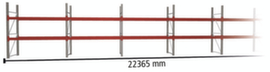 META Portapallet MULTIPAL per 48 pallet, 22365 mm di larghezza, 3 piani di stoccaggio