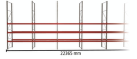 META Portapallet MULTIPAL per 64 pallet, 22365 mm di larghezza, 4 piani di stoccaggio