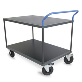 Carrello a ripiani con 2 ripiani in MDF