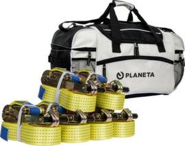 6 cinghie di fissaggio con ganci di profilo