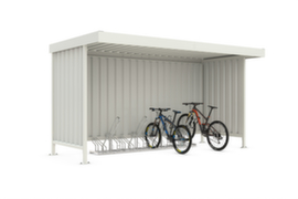 WSM Tettoia per biciclette Leipzig Basic con relativa rastrelliera, larghezza x profondità 4300 x 2200 mm