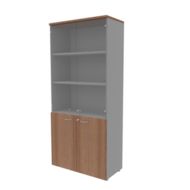 Quadrifoglio Armadio combinato in vetro Practika con ante in vetro senza telaio