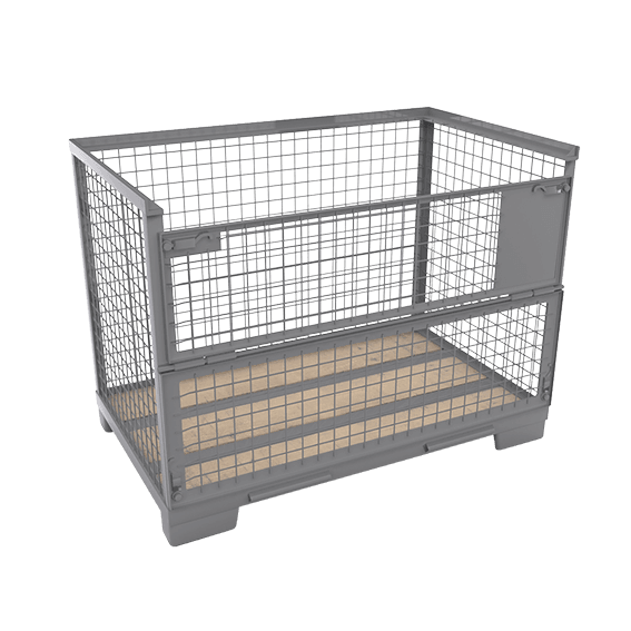 Gitterboxen und Palettenaufsätze von UDO BÄR als Industriebehälter für Lagerung, Transport und Organisation in Betrieb und Lager